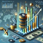 DALL·E 2025-03-24 14.28.01 - A professional and modern infographic illustrating 'Impactos das Taxas de Juros nos Investimentos em 2025'. The image should include visual elements l